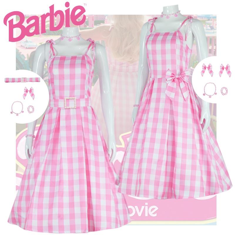 2023 Summer Season Barbie Cosplay Dress With Tight Polyester Fabric