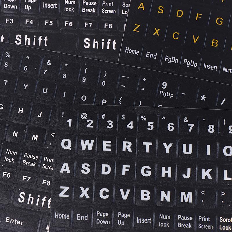 English 120 Keys Matte Standard Waterproof Keyboard Stickers Letter Alphabet