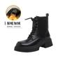 Leather Martin boots women's boots autumn and winter new small height increase thick-soled British style short boots women's single boots