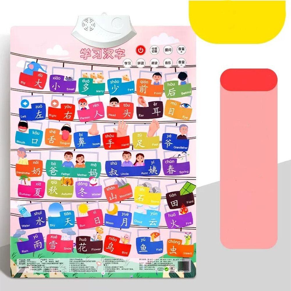 Alphabet Number Audio Book Cognitive Enlightenment Chart Audio Wall Chart Early Education Toy Chinese Character