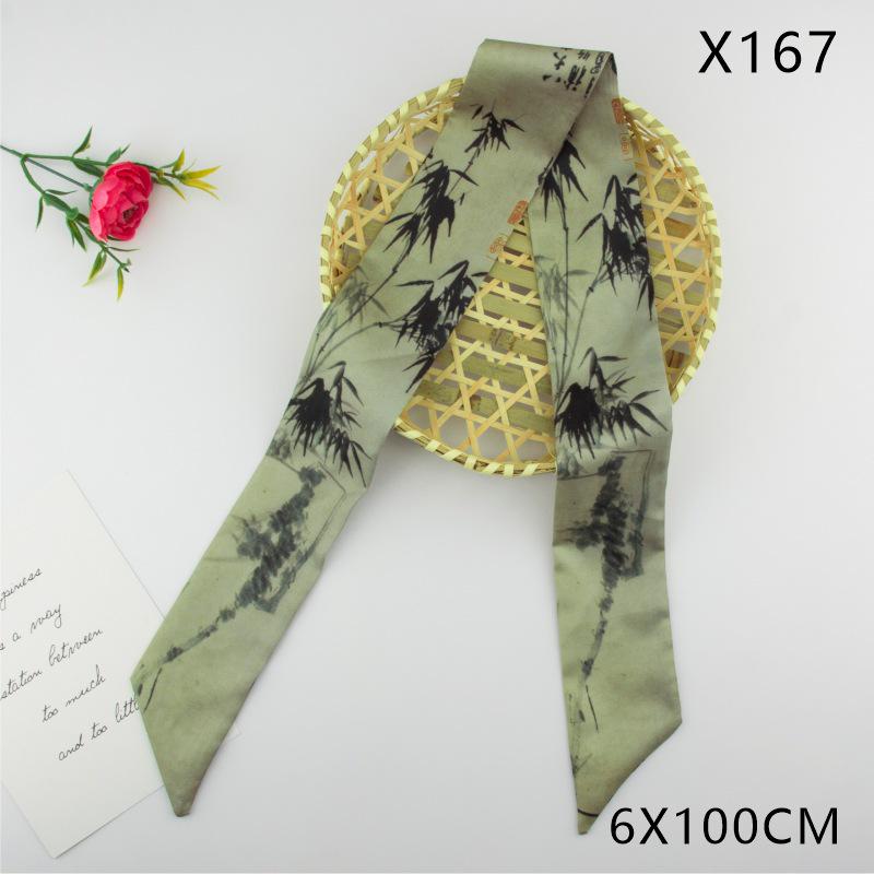 Versatile Vintage Silk Scarf: Hair Tie, Headband, Bag Accessory