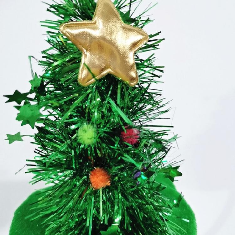 Christmas Hair Bands Glitter Santa Hat Headband Glowing Holiday Party Favor
