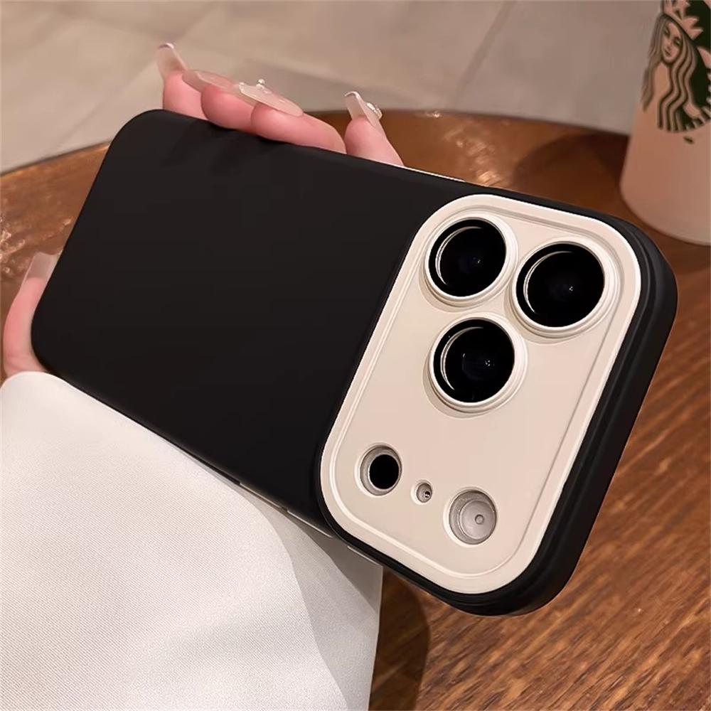 AI Camera Control Button Contrast Color Liquid Silicone Case For iPhone 17 Pro Max 16 15 14 13 12 Pro Max Plus Air Soft Cover
