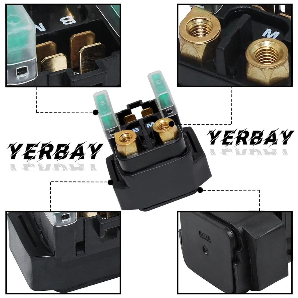 Starter Solenoid Relay For Yamaha Rhino 660 YXR660 2004 2005 2006 ATV/Rhino 450 YXR450 2006/YFM350 400 450 Raptor Grizzly Kodiak Wolverine Big Bear