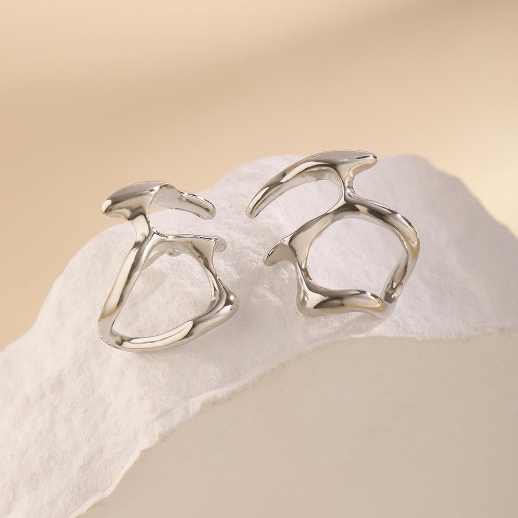 Liquid Metal Alloy Water Drop Earrings: Sweet & Cool European-American Geometric Design