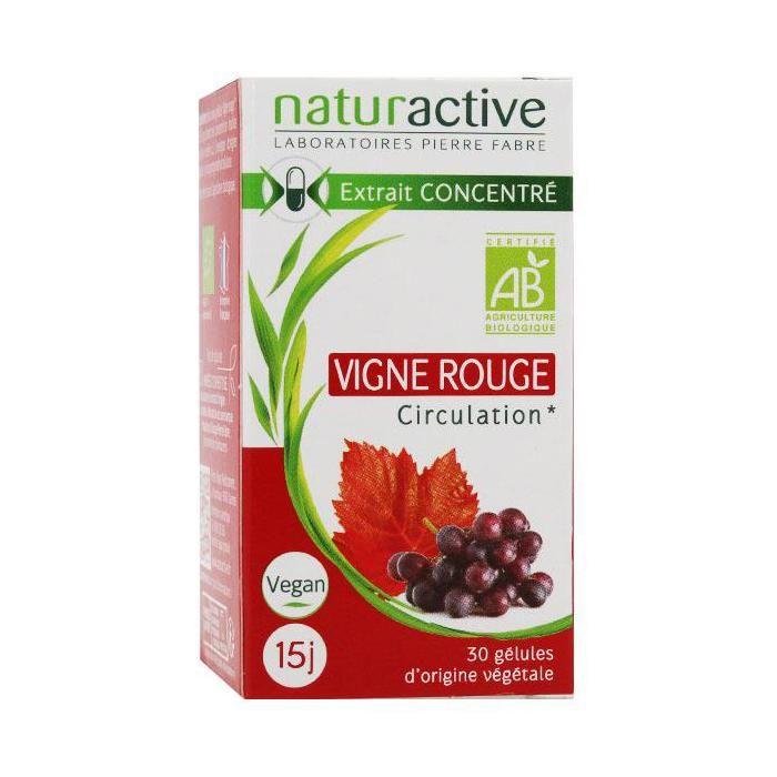 Naturactive Vigne Rouge Bio 30 Gélules Végétales