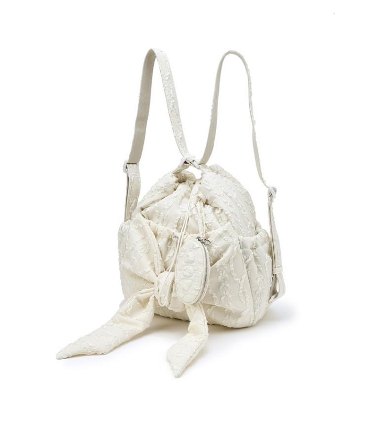 Athe Vanessabruno [Ruban] Ivory Lace Ribbon Backpack And Shoulder Bag S Aaba6F913Iv