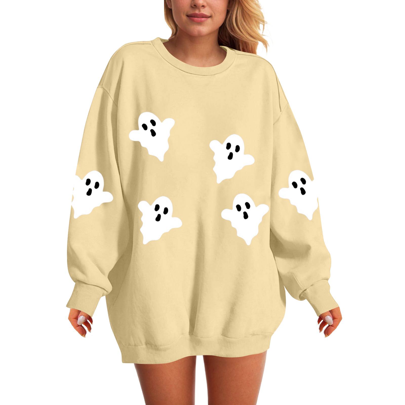 

Женская модная повседневная толстовка с капюшоном и длинными рукавами с принтом XXL бежевый