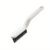 1pc, 2-in-1 V-Shaped Crevice Brush with Hard Bristles for Bathroom, Toilet, Tile, Stove,Long Handle Floor Brush with Cleaning Clip for Easy Cleaning