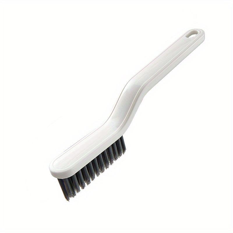 1pc, 2-in-1 V-Shaped Crevice Brush with Hard Bristles for Bathroom, Toilet, Tile, Stove,Long Handle Floor Brush with Cleaning Clip for Easy Cleaning