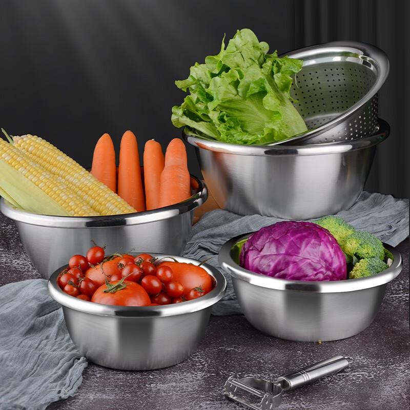 

Meizhiko Stainless Steel 5-Piece Basin Set