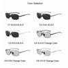 Rectangle Metail Frame Polarized Sunglasses Men Brand Designer Color Changing Sun Glasses Male Sun Glasses Driving UV400