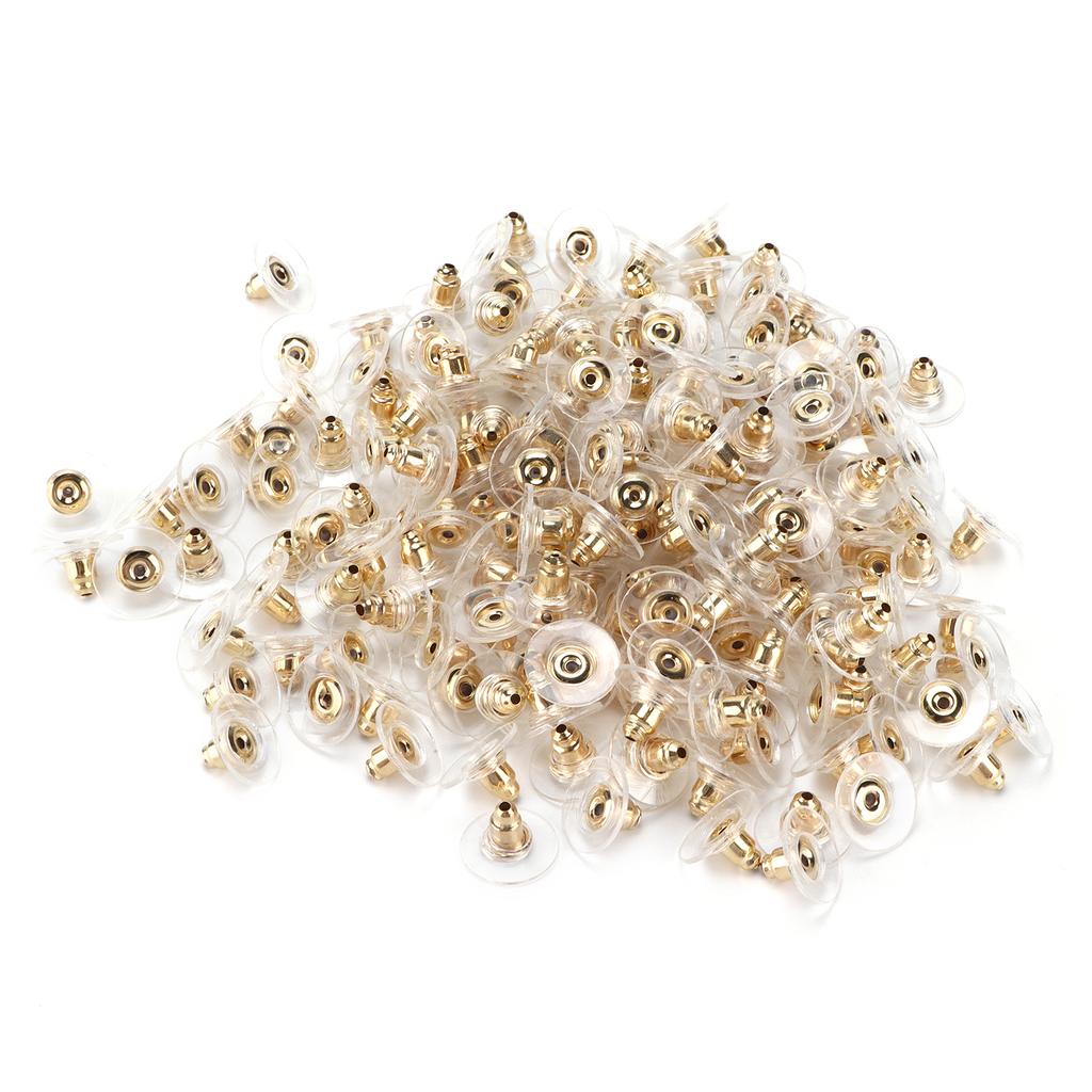 200 stk Ørepyntbakstykker Gjennomsiktig Silikon Ørepyntstoppere DIY Håndlagde Smykketilbehør