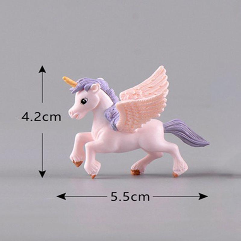 Miniatures Figurines Unicorn Garden Diy Ornaments Decor Micro Dollhome Landscape