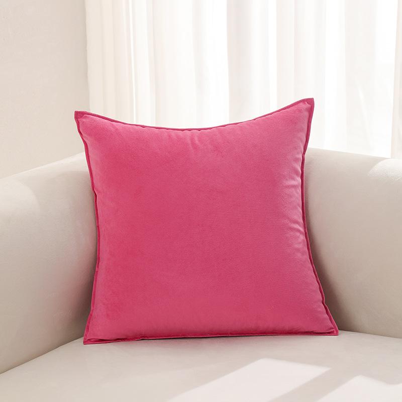 New Solid Color Dutch Velvet Edged Pillowcase Color Combination Sofa Cushion Pillowcase