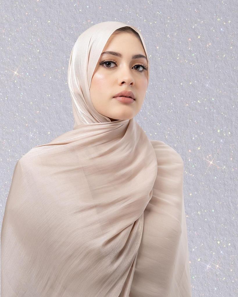 Premium Shiny Chiffon Hijab Malaysian Women Scarves Long Shawl Chiffon Crinkle Shawl Female Islamic Breathable Headscarf
