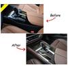 WO-For -BMW 5 Series G30 2018- Carbon Fiber Car Center Console Gear Shift Panel Cover Trim Frame Decor Sticker