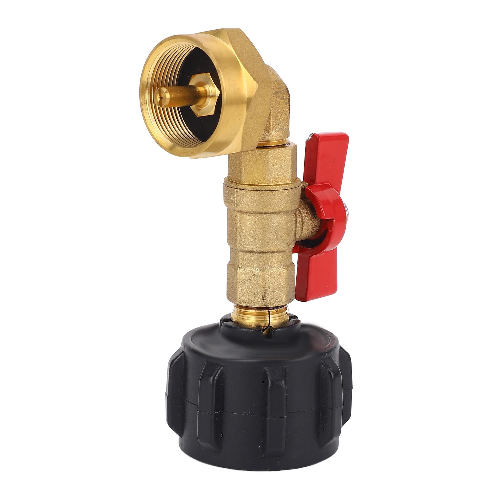 

Адаптер для заправки газового балона QCC1 з регулювальним клапаном увімкнення/вимкнення, кутовий адаптер для газового балона, заправка 1-фунтового балона