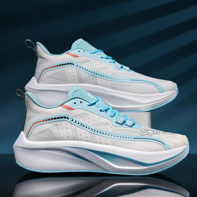 Summer Professional Marathon Soft-soled Mesh Breathable Sneakers, Thin Running Shoes, Men's Racing Long-distance Running Sneakers