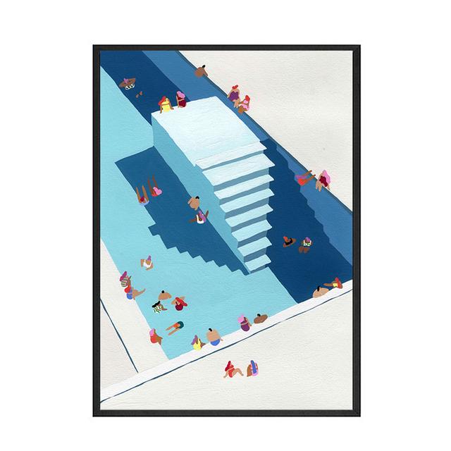 Abstract Minimalist Swimming Pool Holiday Illustration Office Decor Canvas Painting Wall Art Picture Poster Print Home No Frame