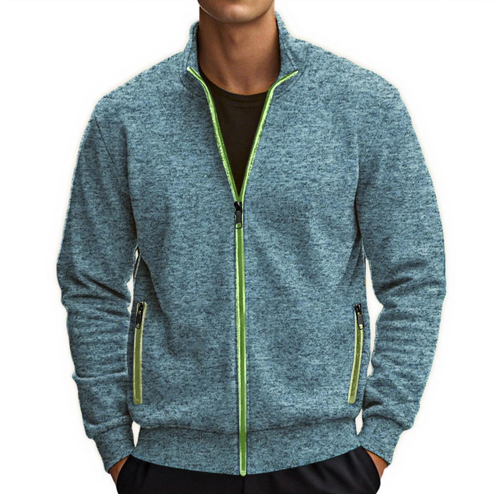 

И зимняя мужская трикотажная кофта на молнии с длинными рукавами из тонкого бархата L