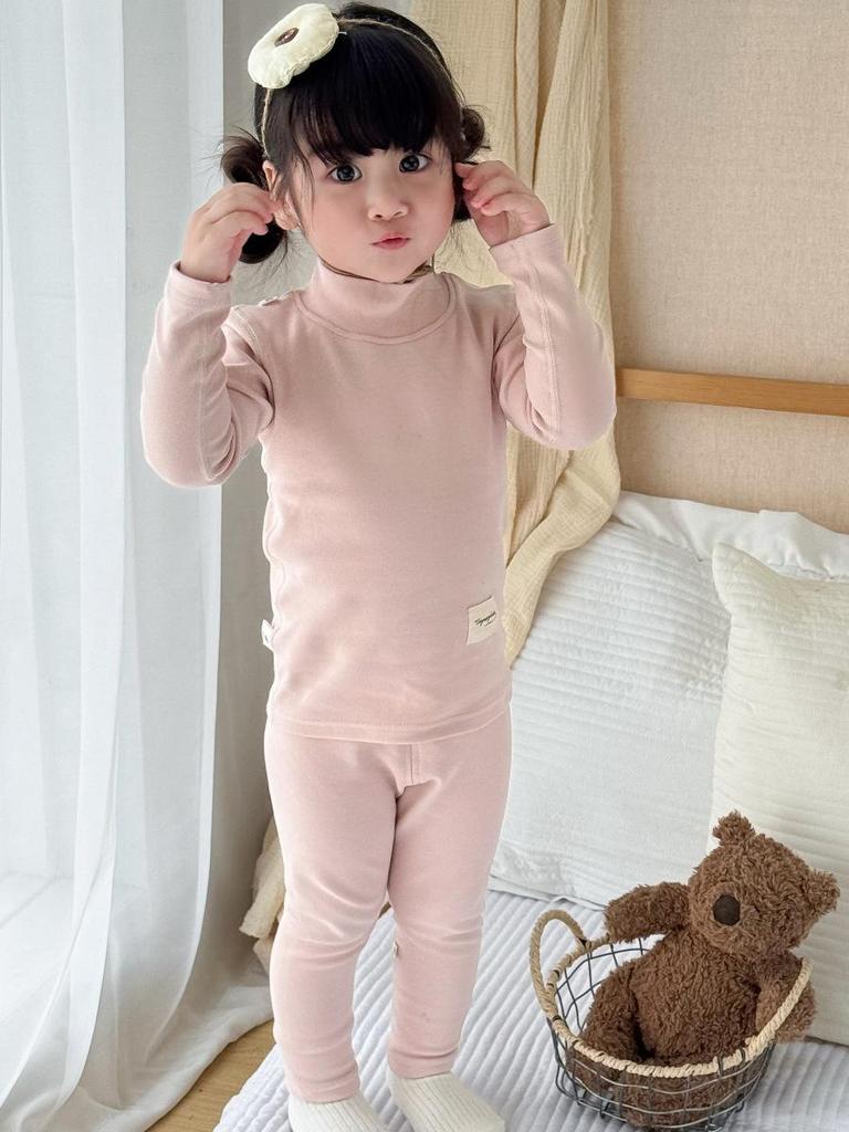 25 Styles Kids' Cotton Turtleneck Thermal Underwear Set for Fall/Winter - Boys & Girls