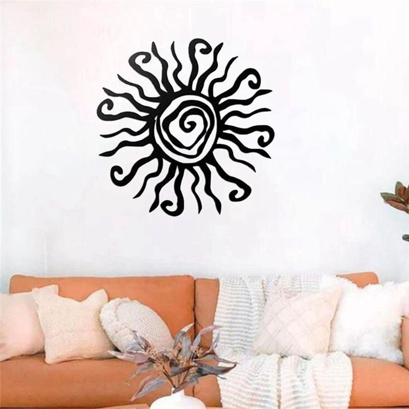 ABUL-Sun God Metal Wall Art Indoor/Outdoor Decor -12.2In Coral Rust Proof Wall Decor For Bedroom,Garden,Patio And Farmhouse