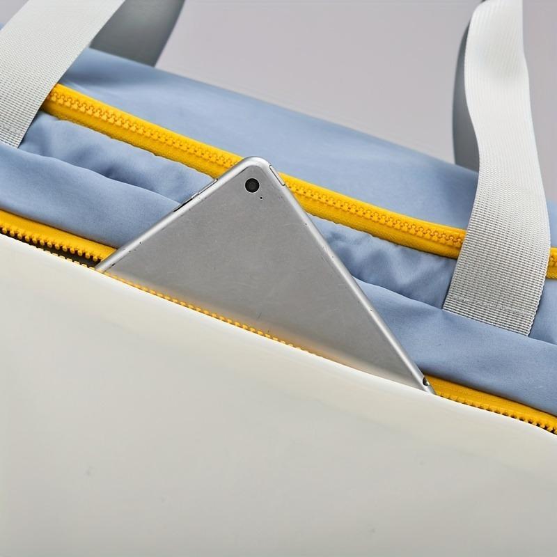 Large Capacity Nylon Travel Duffel Bag with Shoe Compartment & Wet/Dry Separation, Multi-Functional Sports Duffel for Men & Women