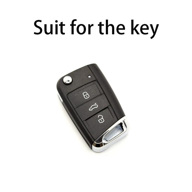 3 Button Flip Folding For Vw Golf 7 Mk7 Skoda Seat 2014 Fob Hull Octavia Combi Leon Ibiza Cuptra Car Key Case Cover