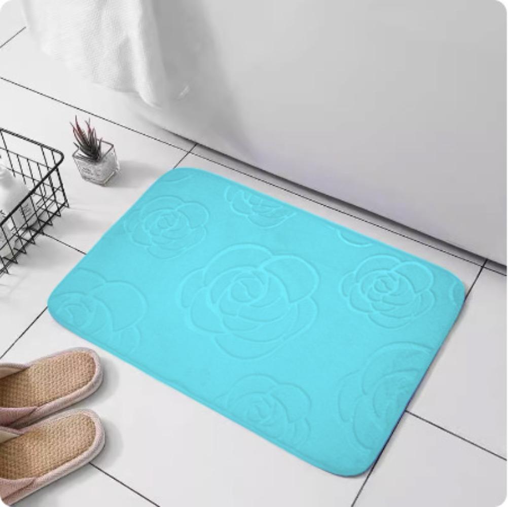 Thickening Bathroom Cashmere Mat Bath Non-slip Carpets In Wash Basin Bathtub  Floor Rug Shower Room Doormat Memory Foam 3D Pad