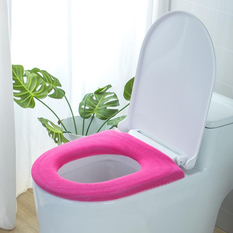 Universal Washable Knitted Toilet Mat and Disposable Cover for All Seasons