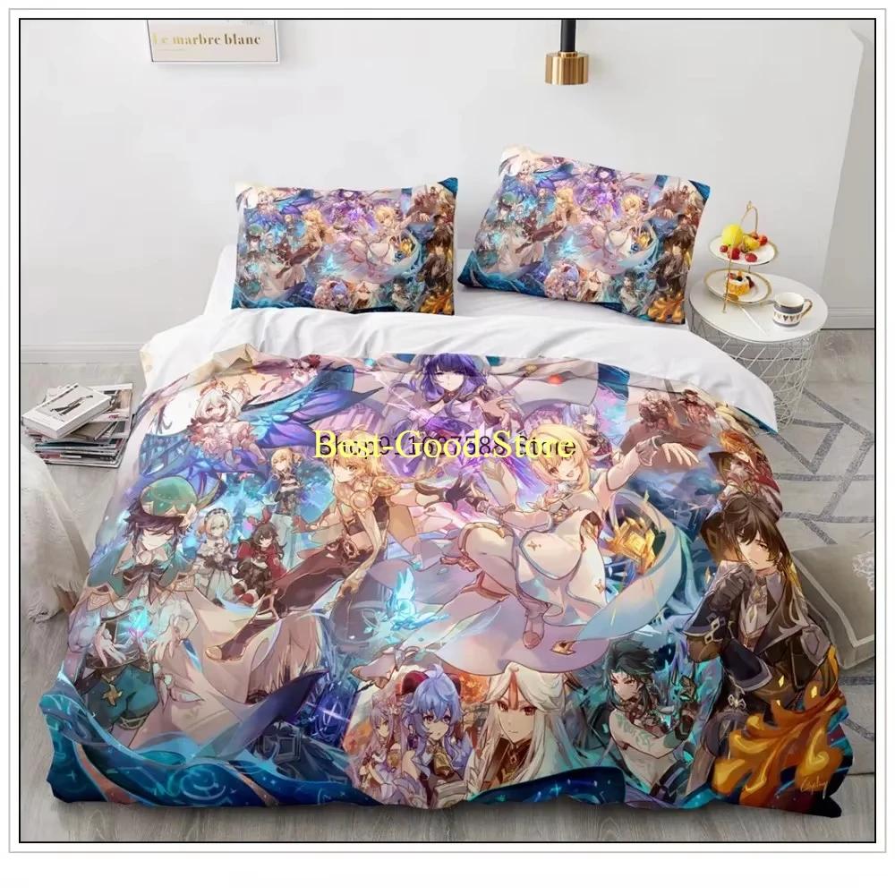 Game Genshin Impact Klee Cosplay Duvet Cover Anime Cartoon Bedding Set Diona Coplay Bed Set Quilt Comforter Covers Home Textiles