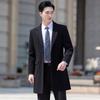 Teluoman Unisex Black Winter Wool-Feel Coat
