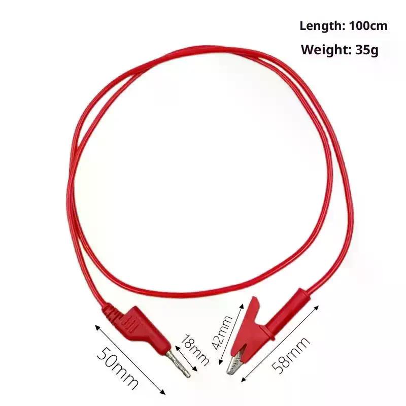 1/2Pcs Double End Test Lead Wire Line Electrical Voltage 4mm Banana Plug Alligator Clip Crocodile 15A Multimeter DIY Test Wires