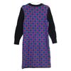 Yves Saint-Laurent Check Knit Dress M Black X Purple X BlueUsed