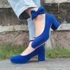 Kleine Leder-High Heels Damenschuhe Frühling und Herbst 2 Unifarbene Französische Hochzeitsschuhe Retro Dickabsatz Dicksohlig Erhöhte Mary Jane Schuhe