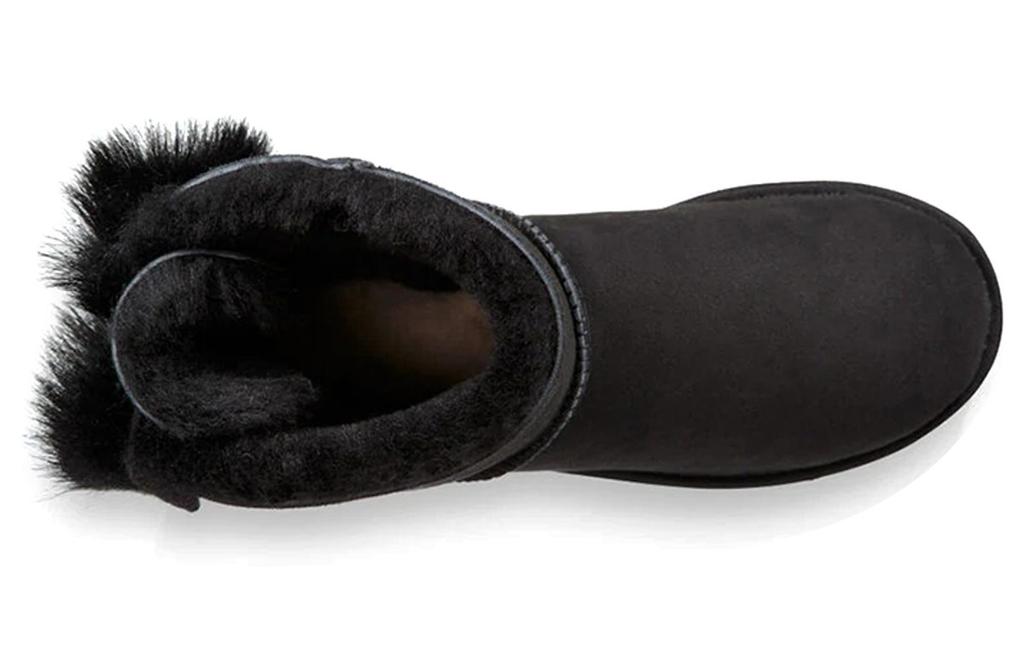 UGG Fluff Bow Mini Fleece Lined Black Women's 1094967-BLK