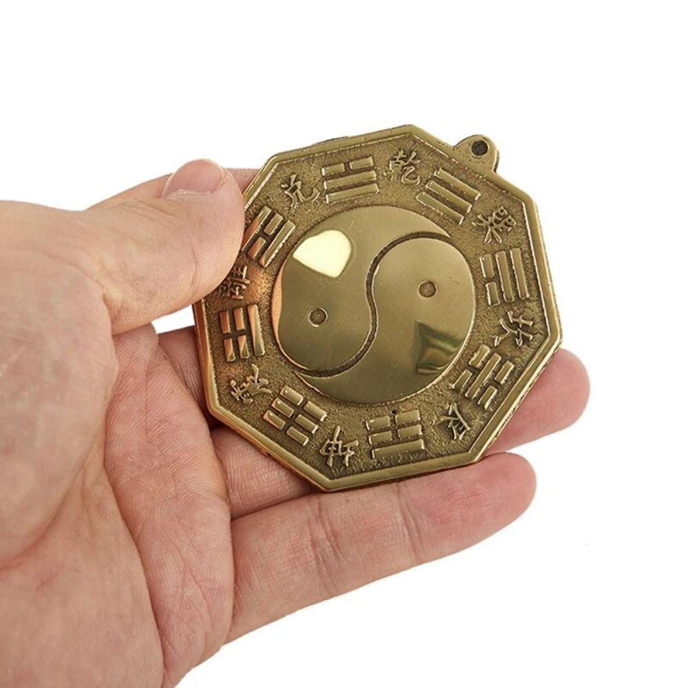 Convex Mirror Brass Bagua Mirror Pendant Chinese Style Auspicious Crafts Mirror  Crafts Pendant