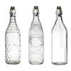 1L Glass Bottle, Smooth Design, With Clip-On Cap