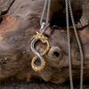 Punk Norse Viking Dragon Necklace Gold Stainless Steel Infinity Pendant Ouroboros Amulet Jewelry Gift for Men