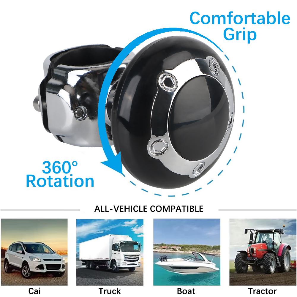 Car Steering Wheel Controller Steering Wheels Booster Hubs Rotary Ball Turning Handle Labor Saving Spinner Knob Kit Universal