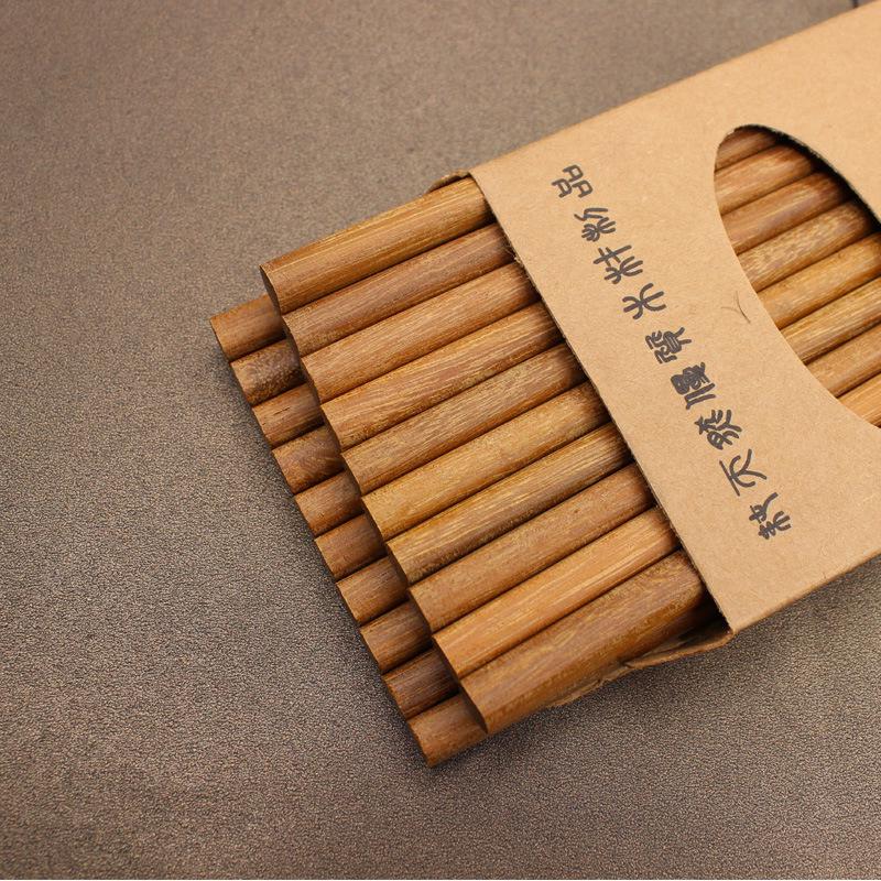 Carved Red Sandalwood & Chicken Wing Wood Chopsticks - Non-Slip, Unpainted, Unwaxed, Solid Wood Tableware.