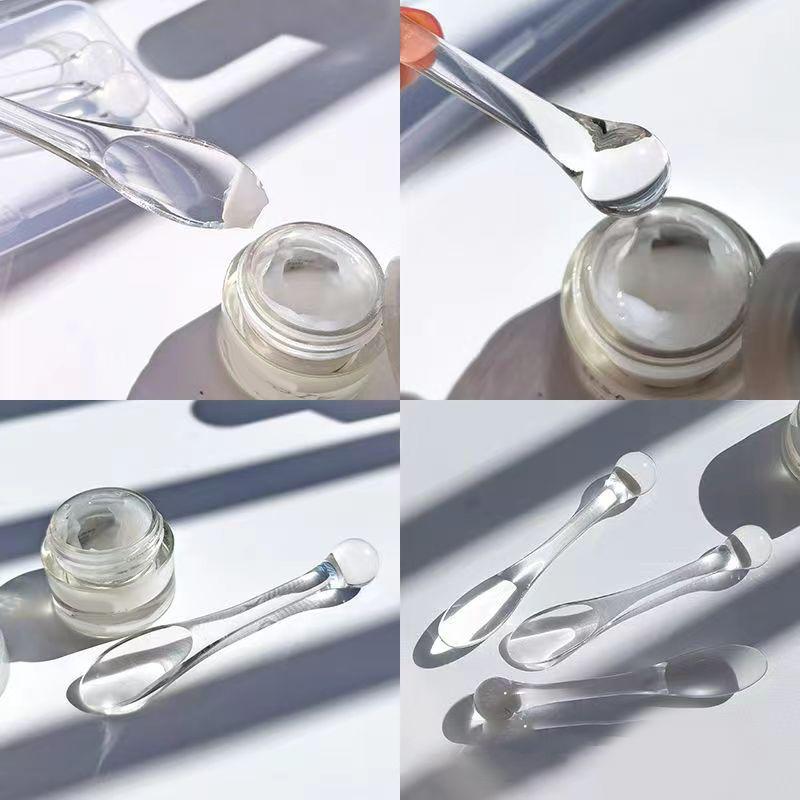 1/3Pcs Acrylic Cosmetic Spatulas Scoop With Box Face Cream Mask Mud Mixing Spoon Beauty Tools Absorb Roller Facial Applicator