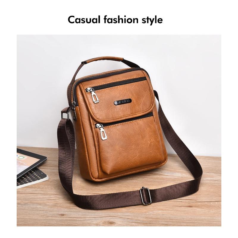 New portable shoulder bag for men's crossbody bag that can hold an 8-inch computer