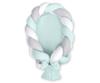 2-in-1 Braided Baby Cocoon - White-Gray-Mint