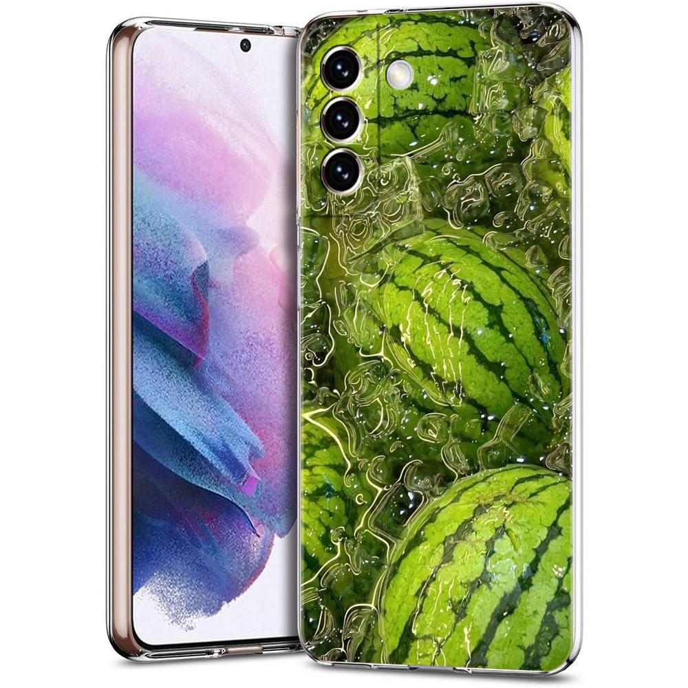 

Transparent Phone Case Cover for Samsung Galaxy S25 S24 S23 S22 S20 S21 FE Ultra S24 S23 S10 S10E Plus Watermelon Fruit Pattern for samsung s10e