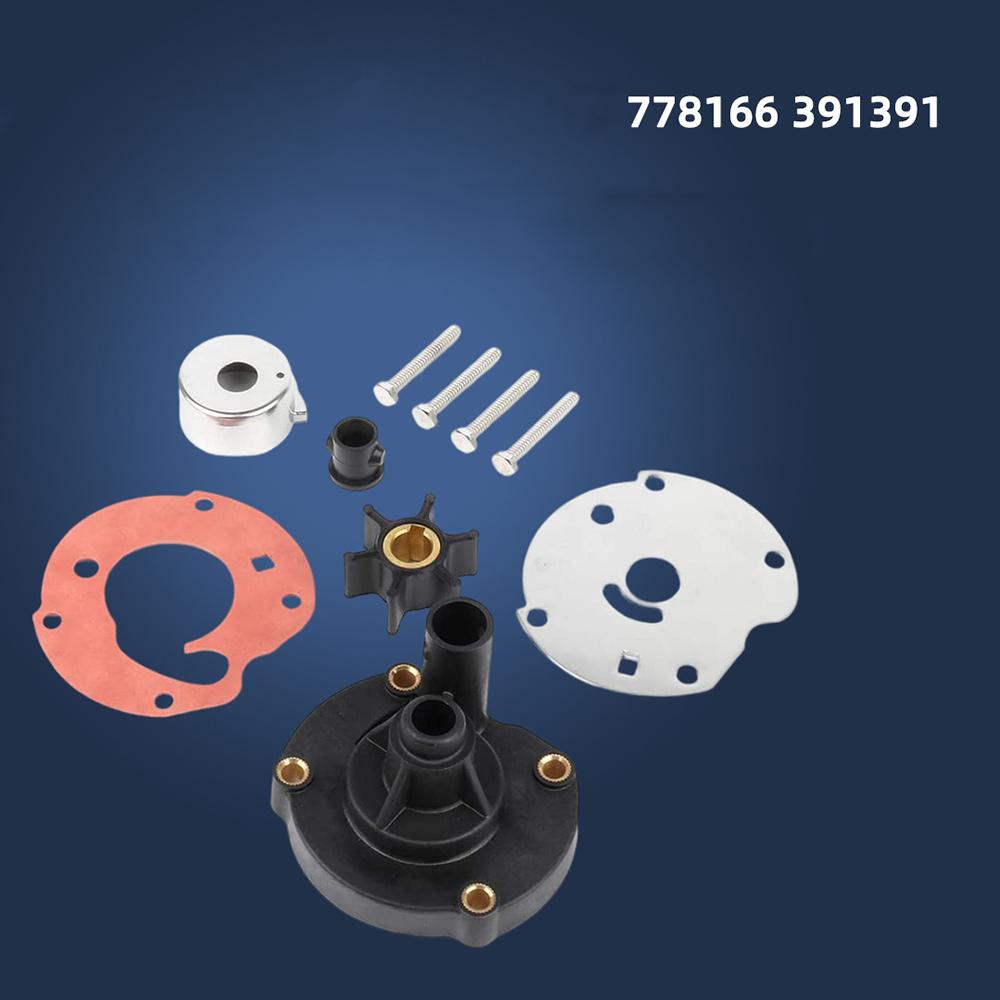Water Pump Impeller Repair Kit For Johnson Evinrude 5.5 6 7.5 HP 778166, 391391