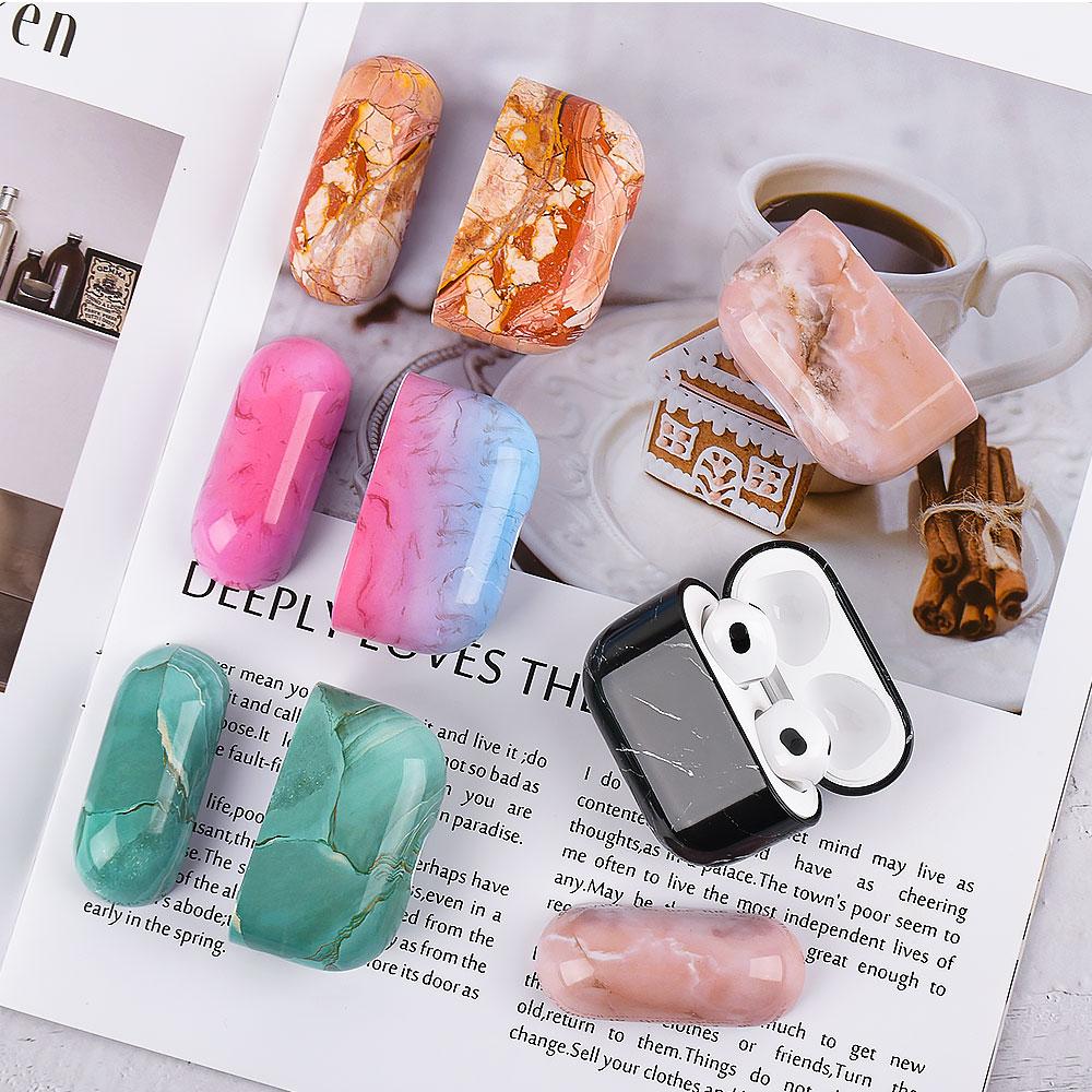 Marble Pattern Case For Apple Airpods 4 4th Generation Hard PC Cover For AirPods Pro 3 Pro3 Protective Cases Fundas