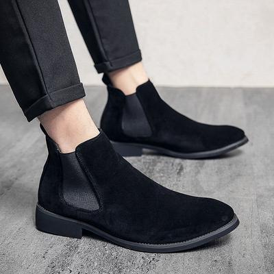 Fashion Casual Boots Men Slip On Spring Autumn Comfortable Outsole Men Shoes High Quality Suede Men Boots Big Size 48