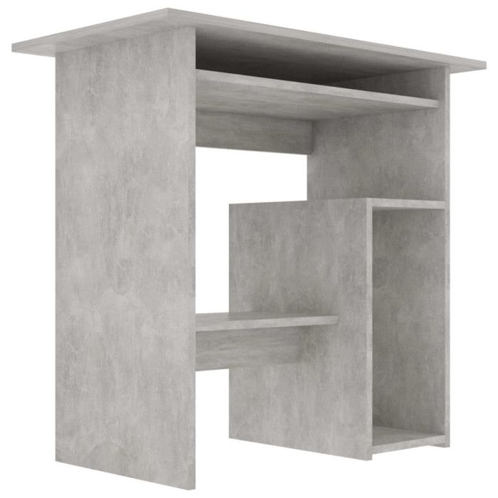 VidaXL Bureau Gris béton 80 x 45 x 74 cm Aggloméré